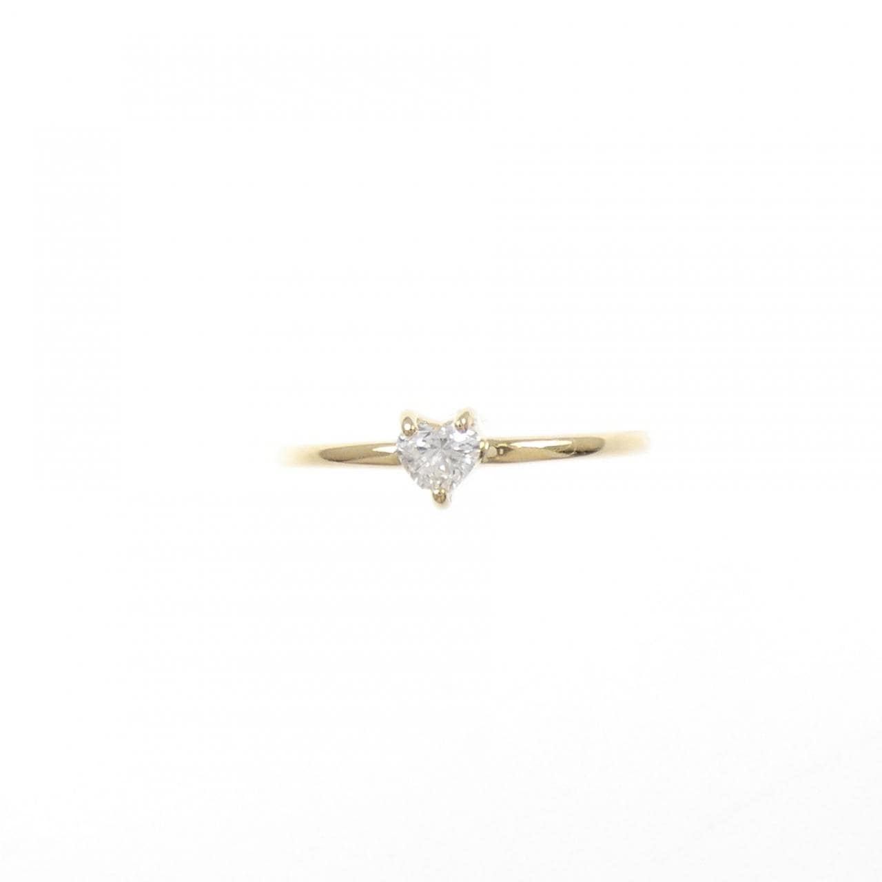 K18YG ハート ダイヤモンド ピンキー リング 0.10CT