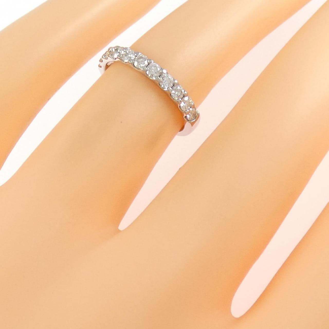 PT950 ハーフエタニティ ダイヤモンド リング 0.385CT