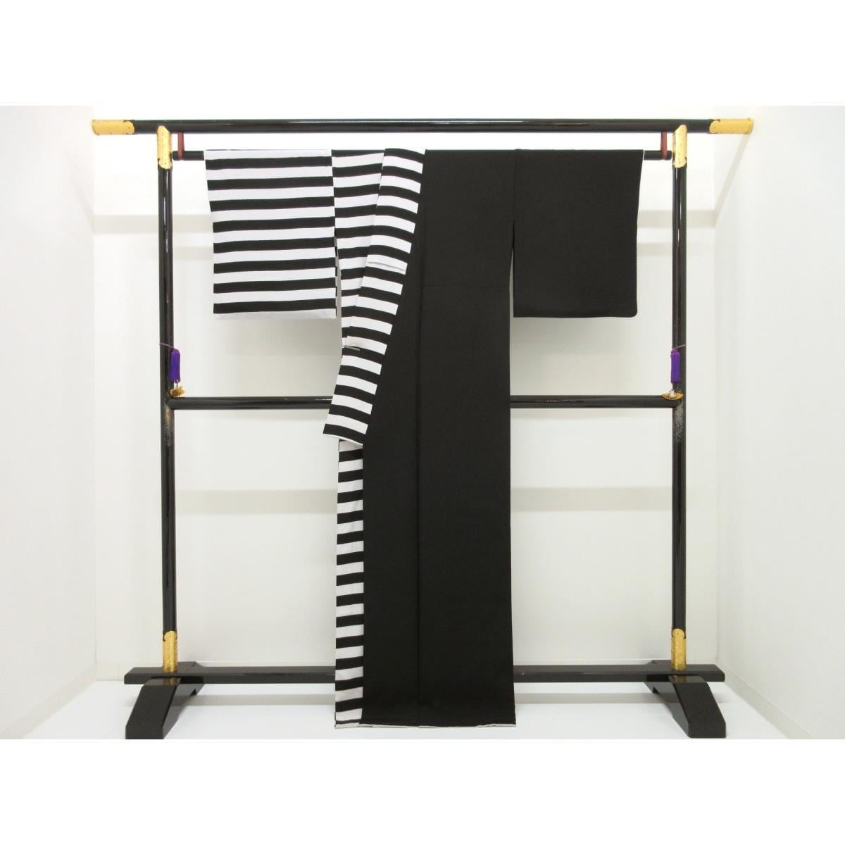 小紋　ＭＩＲＯＫＵ　胴抜き仕立て　身幅Ｌ寸