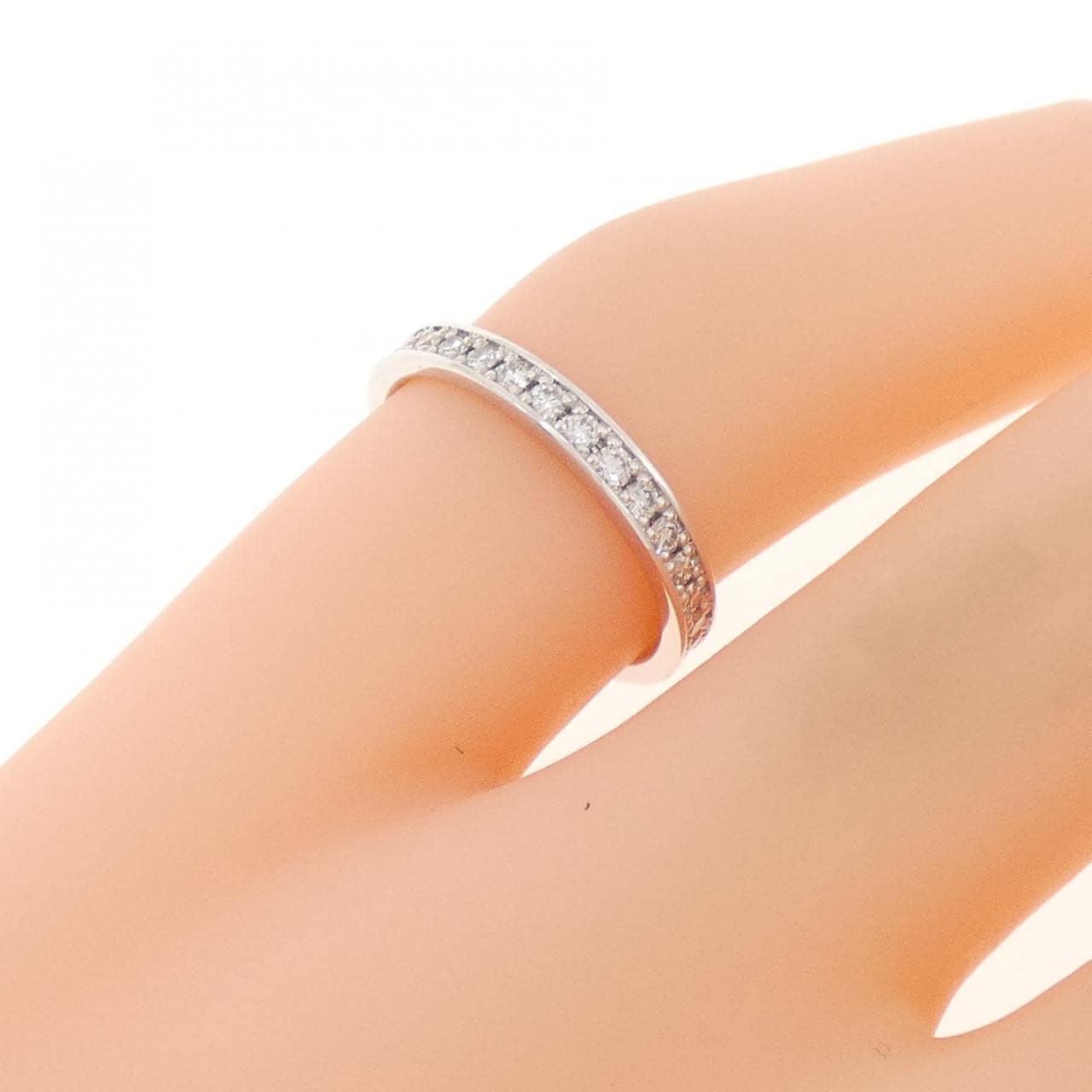 PT950 フルエタニティ ダイヤモンド ピンキーリング 0.30CT