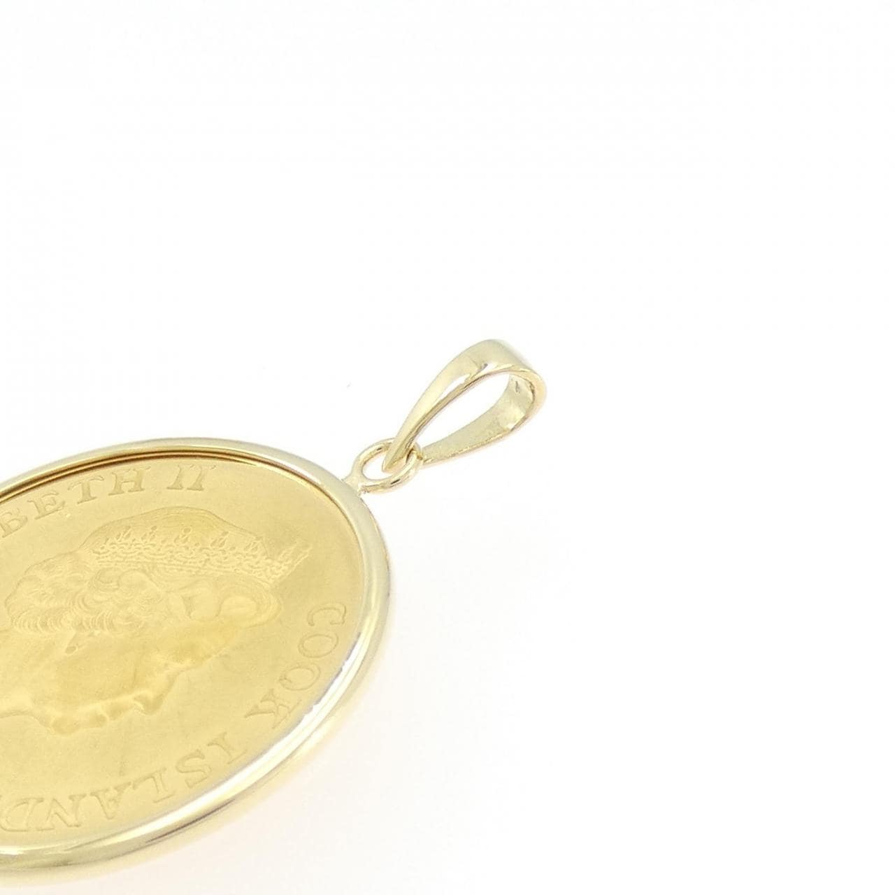 K18YG(枠) コイン ペンダント