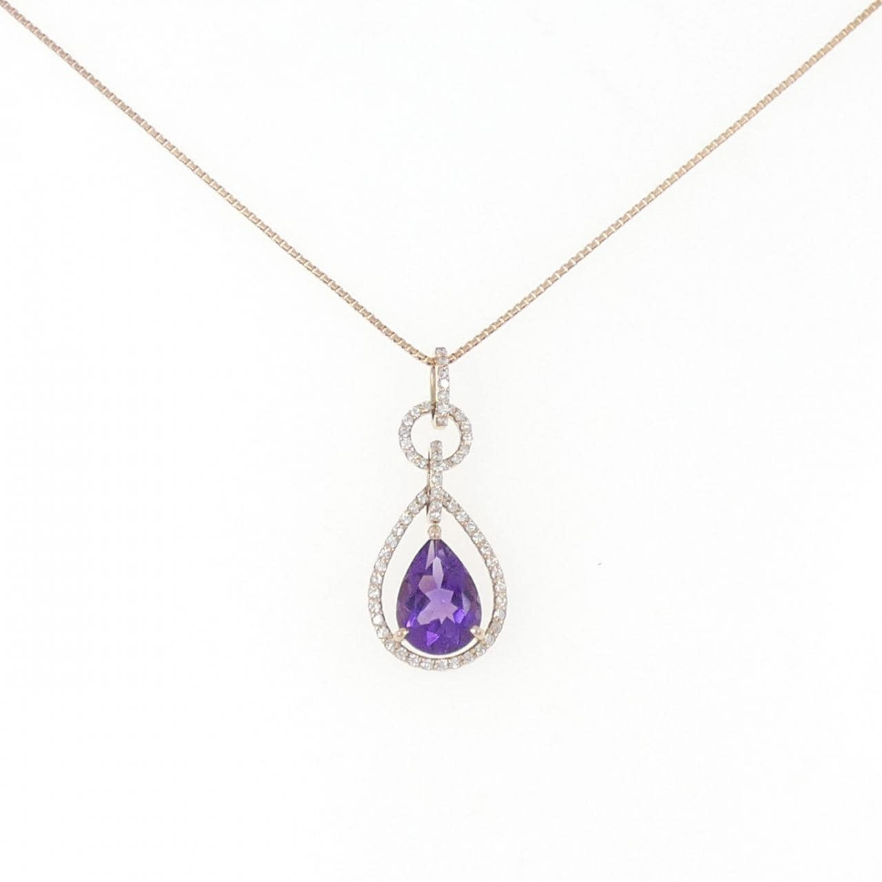 K18PG Amethyst Necklace 1.67CT