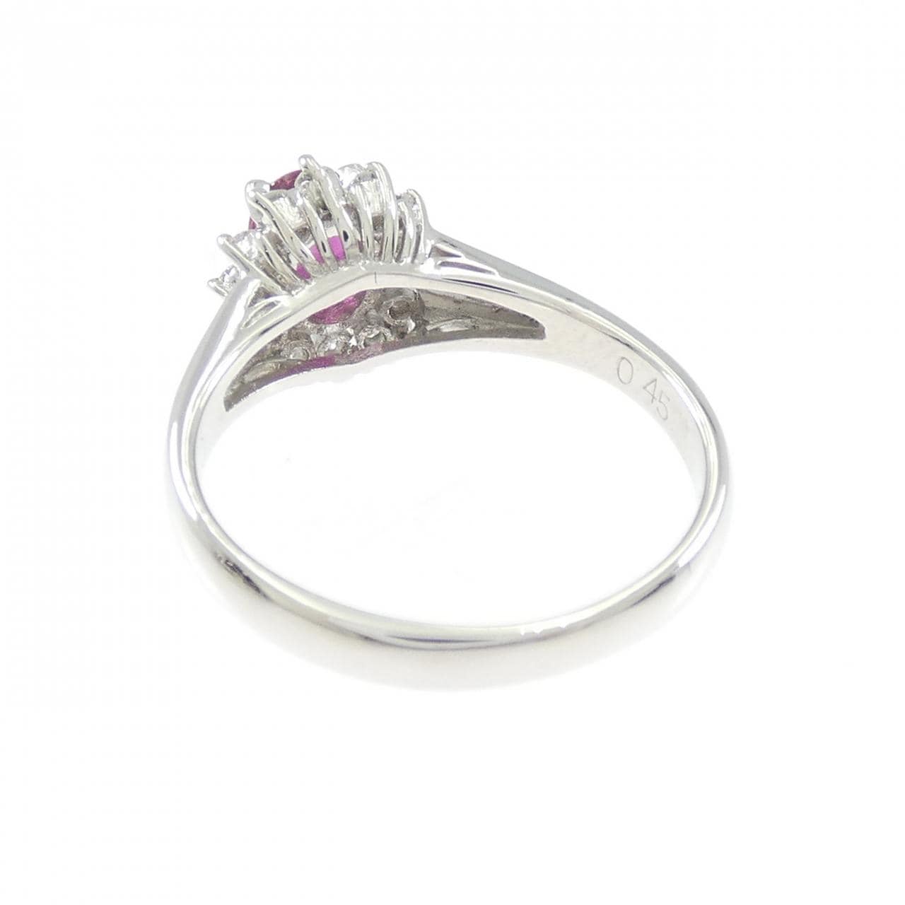 PT900 ルビー リング 0.45CT