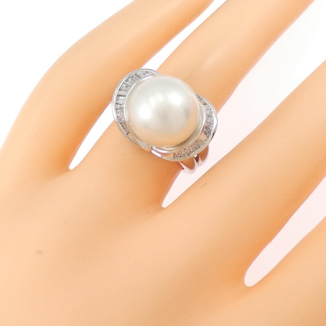 PT900 白蝶パール リング 12mm