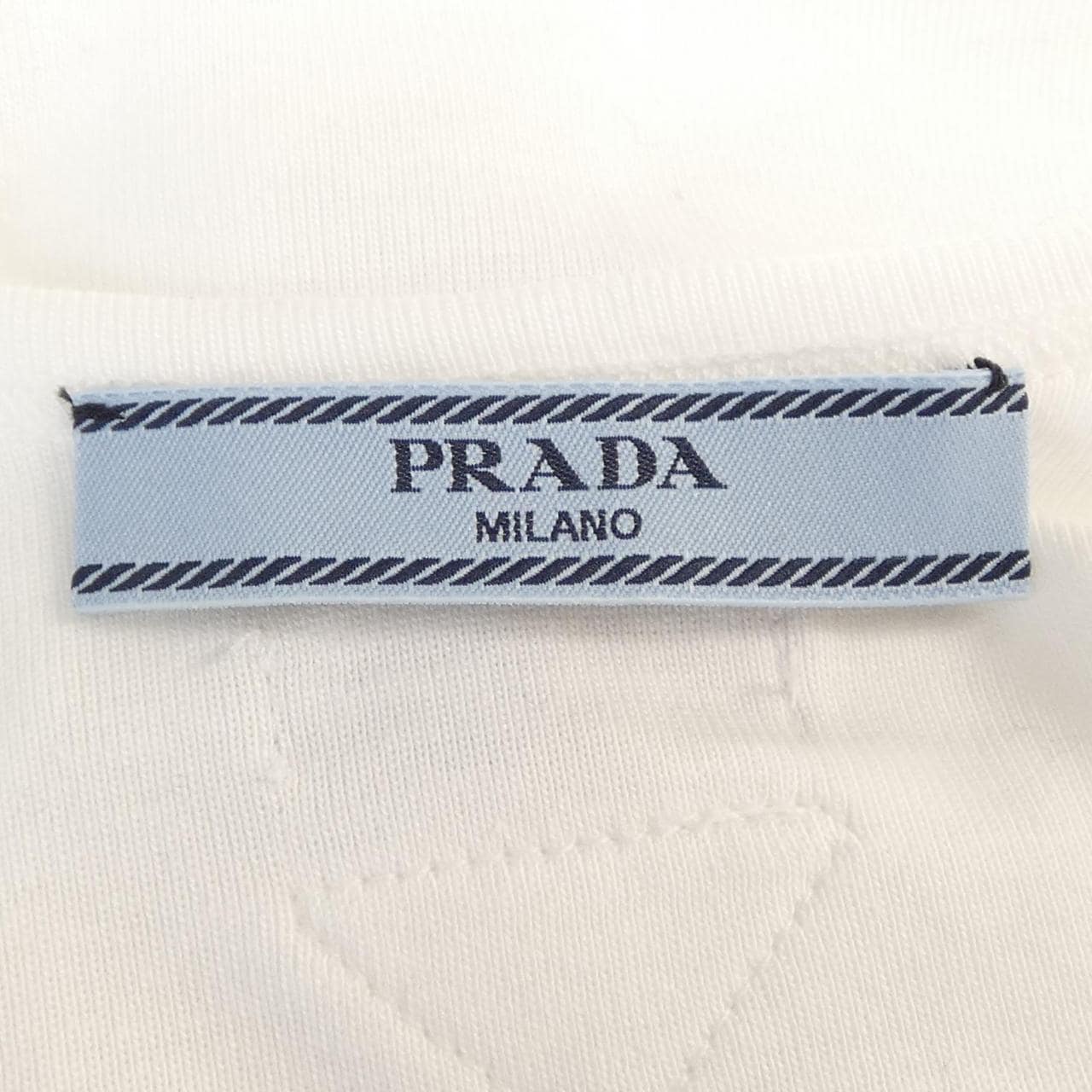 プラダ PRADA トライアングルロゴ レース付コットンタンクトップ 39603 SOOO 10Z0 タンクトップ