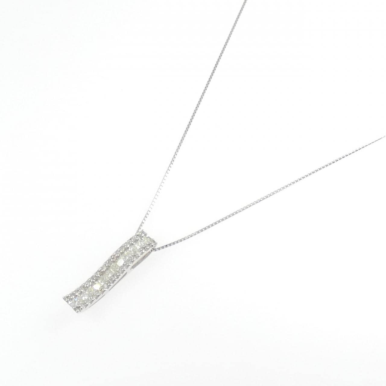 K18WG ダイヤモンド ネックレス 1.01CT