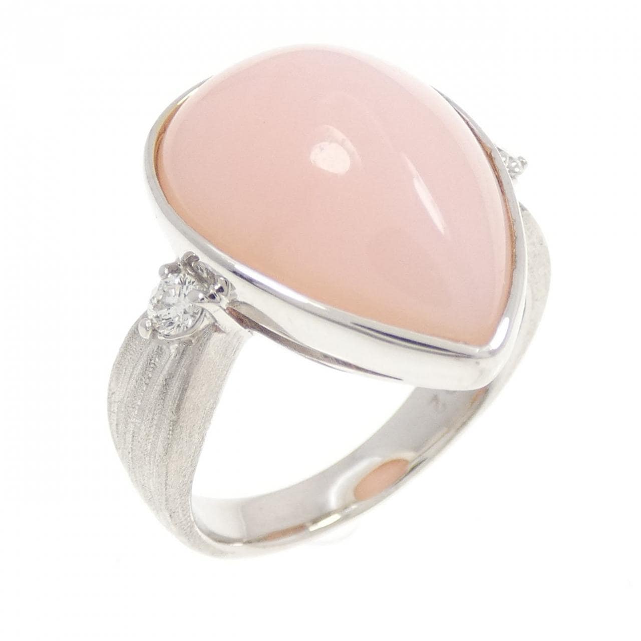 K18WG ピンクオパール リング 5.82CT