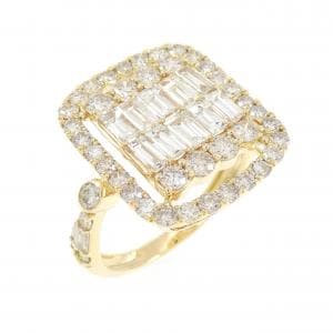 K18YG ダイヤモンド リング 2.00CT