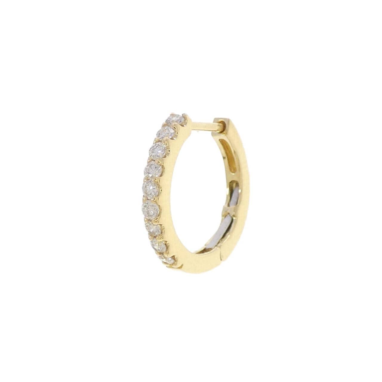 K18YG ダイヤモンド ピアス 0.15CT 片耳