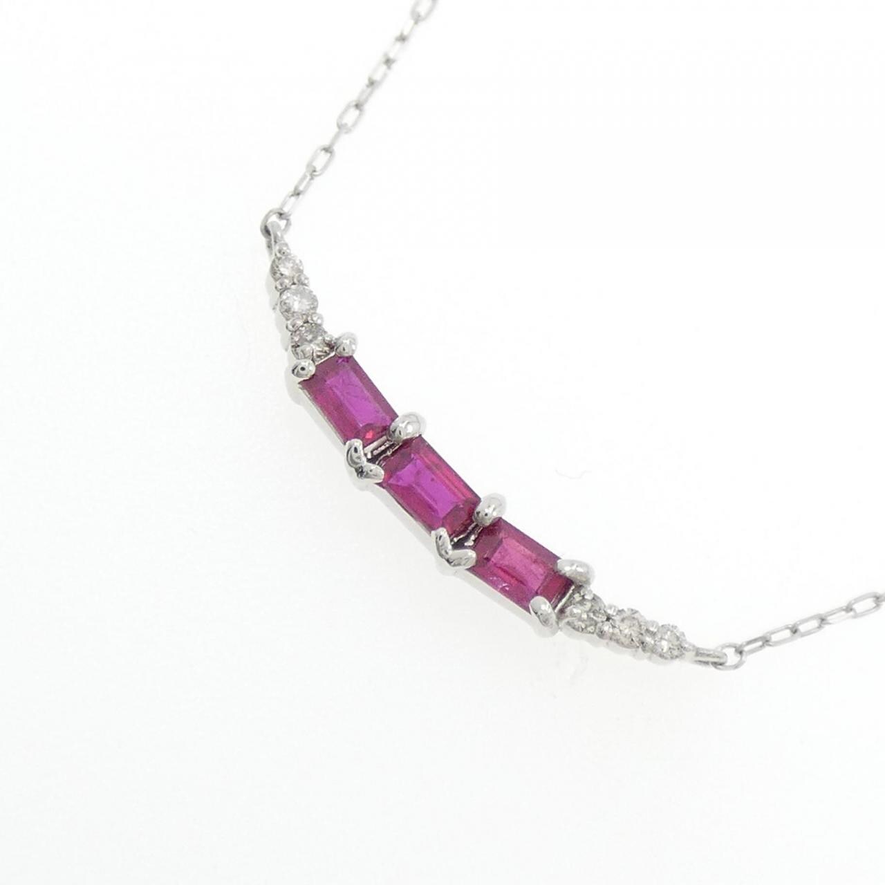 [BRAND NEW] PT Ruby Necklace 0.27CT