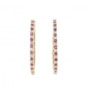 K18YG ルビー ピアス 1.63CT