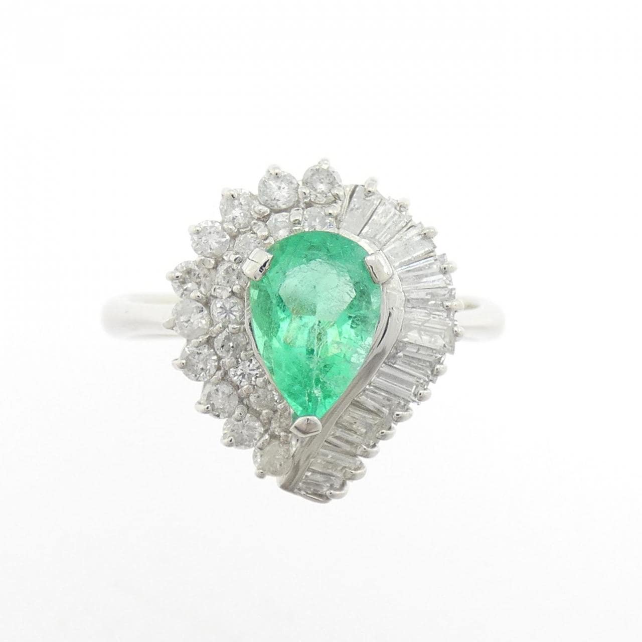 PT900 エメラルド リング 1.00CT