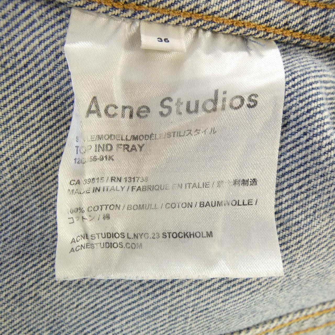 アクネストゥディオズ ACNE STUDIOS 12Q156-91K デニムジャケット