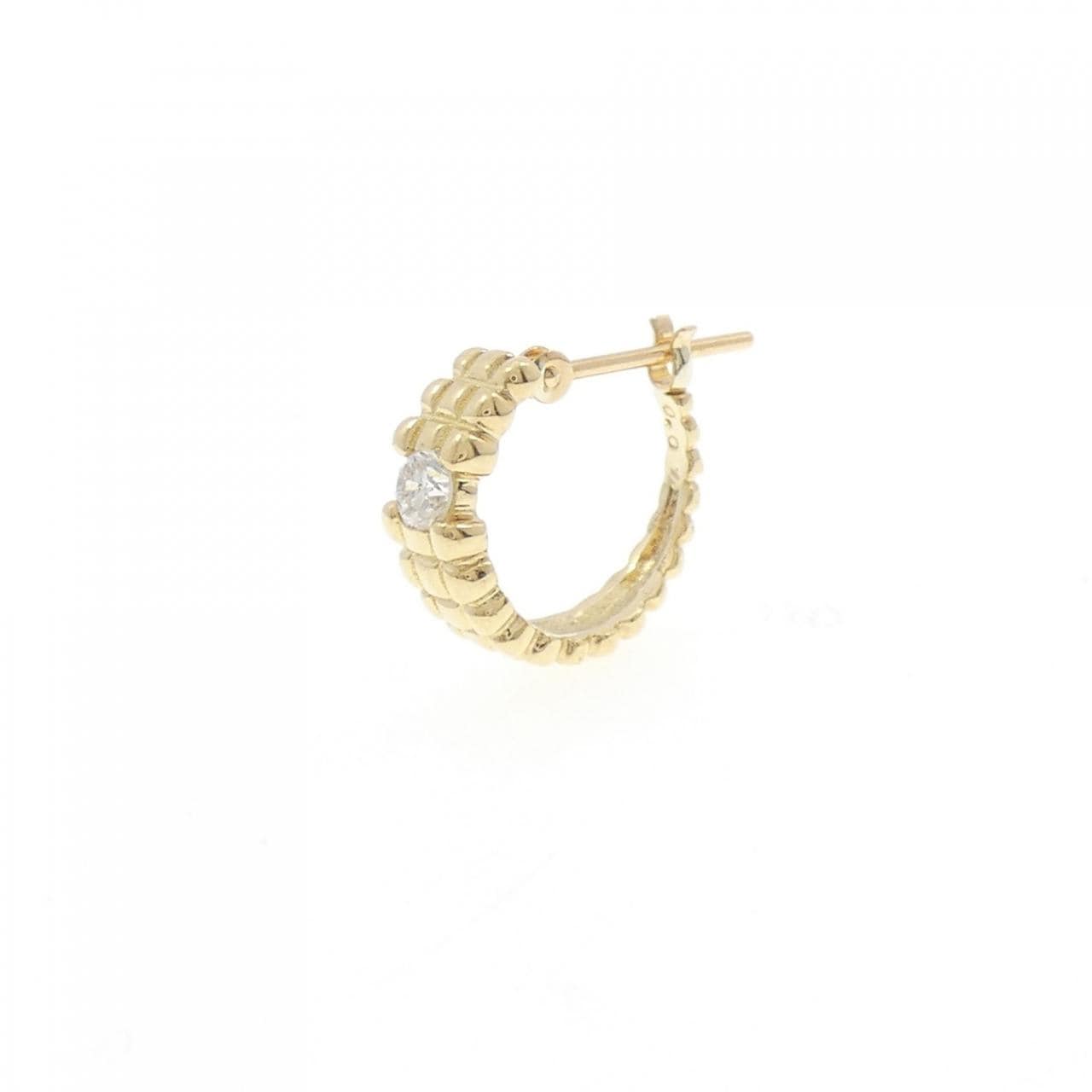 K18YG ダイヤモンド ピアス 0.10CT 片耳