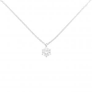 K18WG ソリティア ダイヤモンド ネックレス 0.28CT
