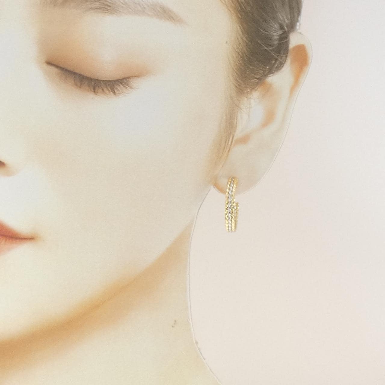 K18YG/PT900 ピアス