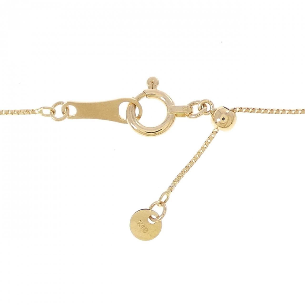 K18YG ホースシュー ダイヤモンド ネックレス 0.20CT