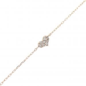 K10PG ハート ダイヤモンド ブレスレット 0.05CT