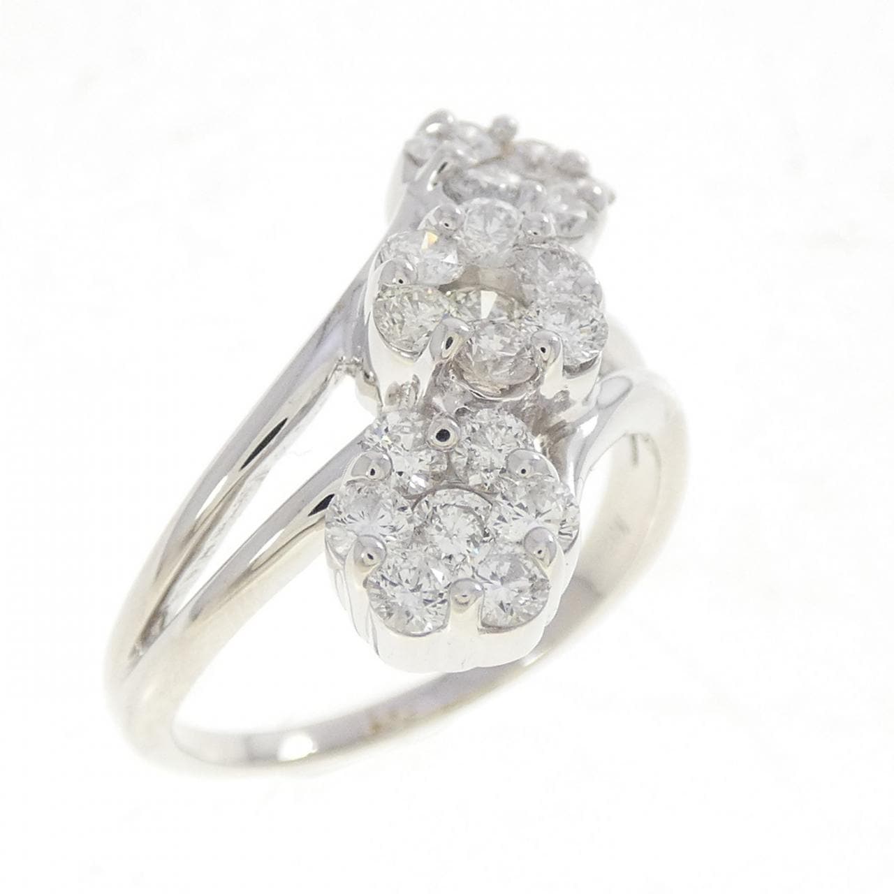 K18WG ダイヤモンド リング 1.00CT