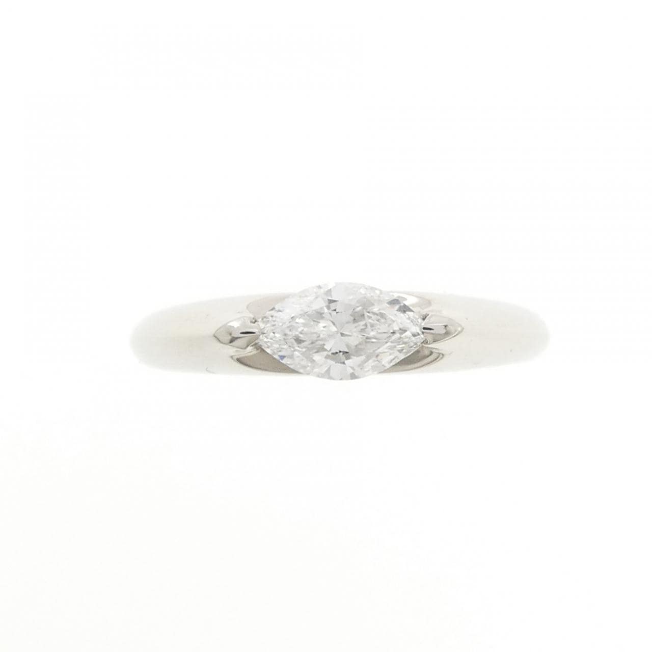 PT950 ダイヤモンド リング 0.456CT D SI2 マーキスカット