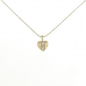 K18YG ハート ダイヤモンド ネックレス 0.04CT
