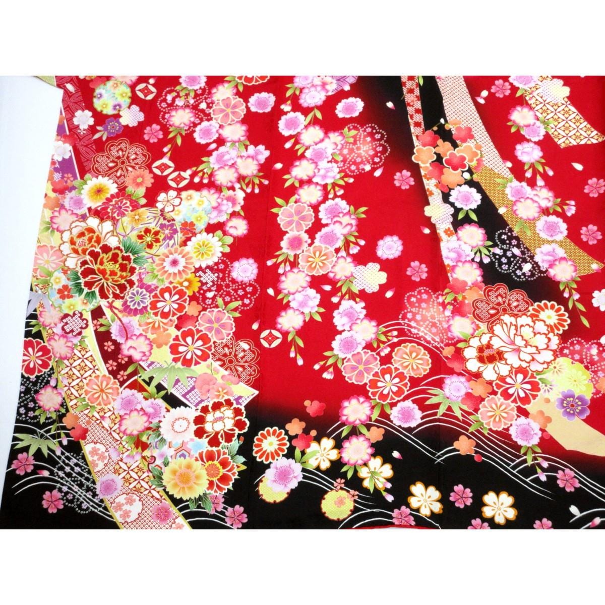 振袖　友禅金彩加工　ボカシ染