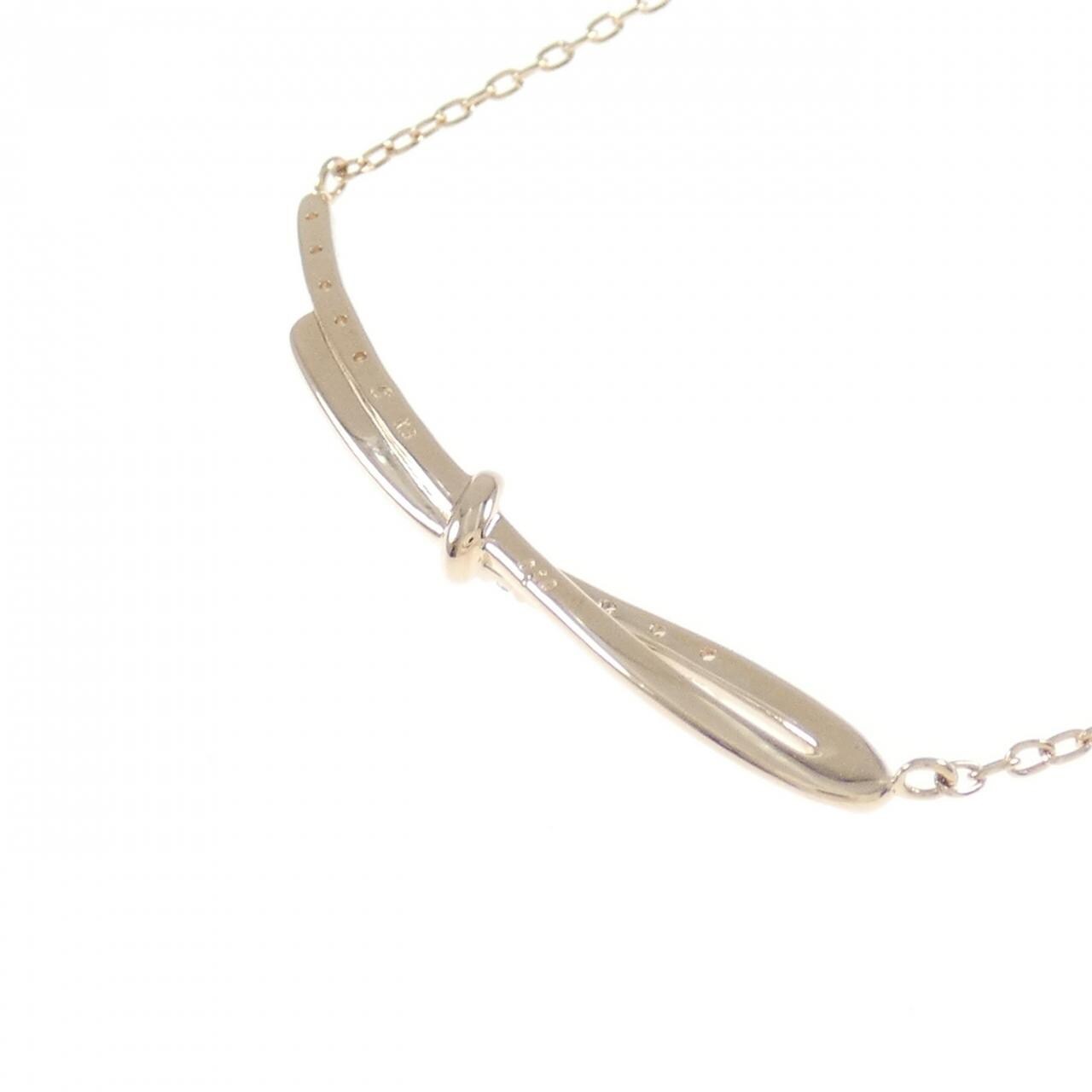 K18PG ダイヤモンド ネックレス 0.10CT