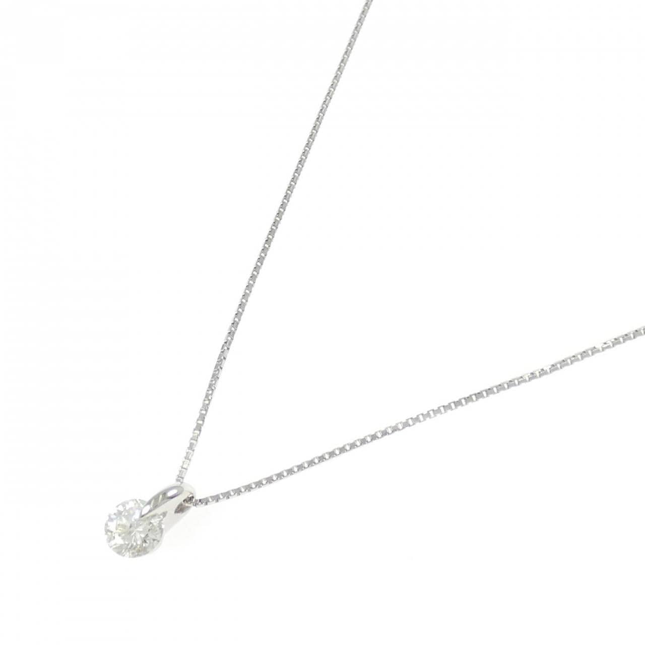 PT900 ソリティア ダイヤモンド ネックレス 0.50CT