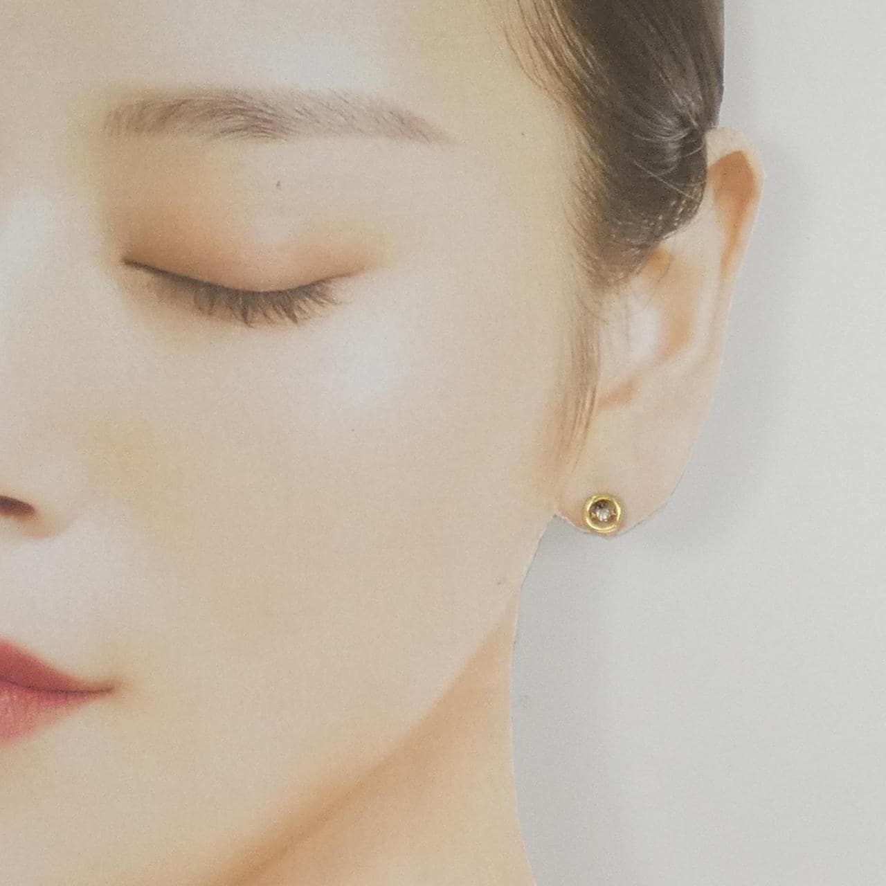 K18YG ダイヤモンド ピアス 0.08CT