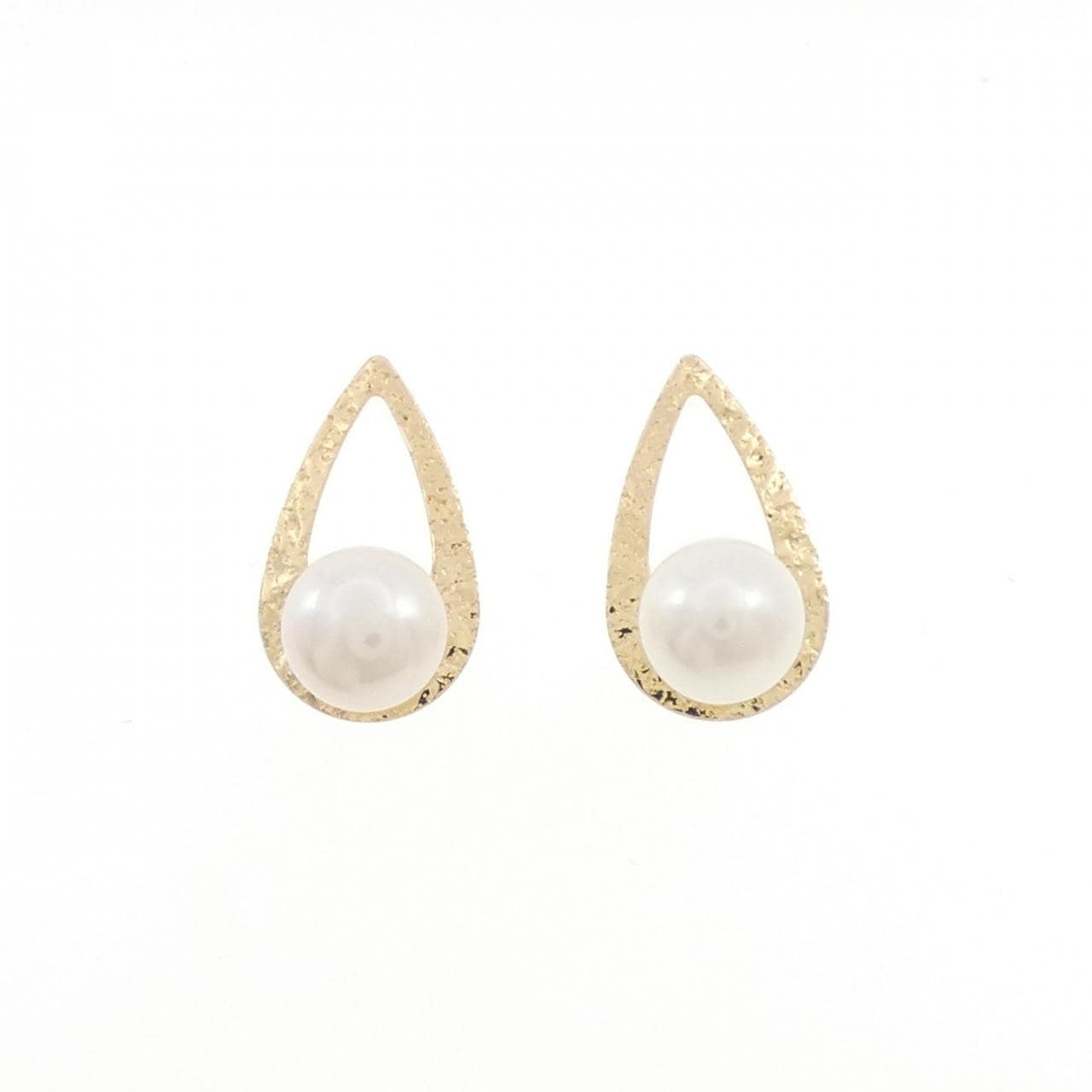 【新品】K18YG 淡水パール ピアス