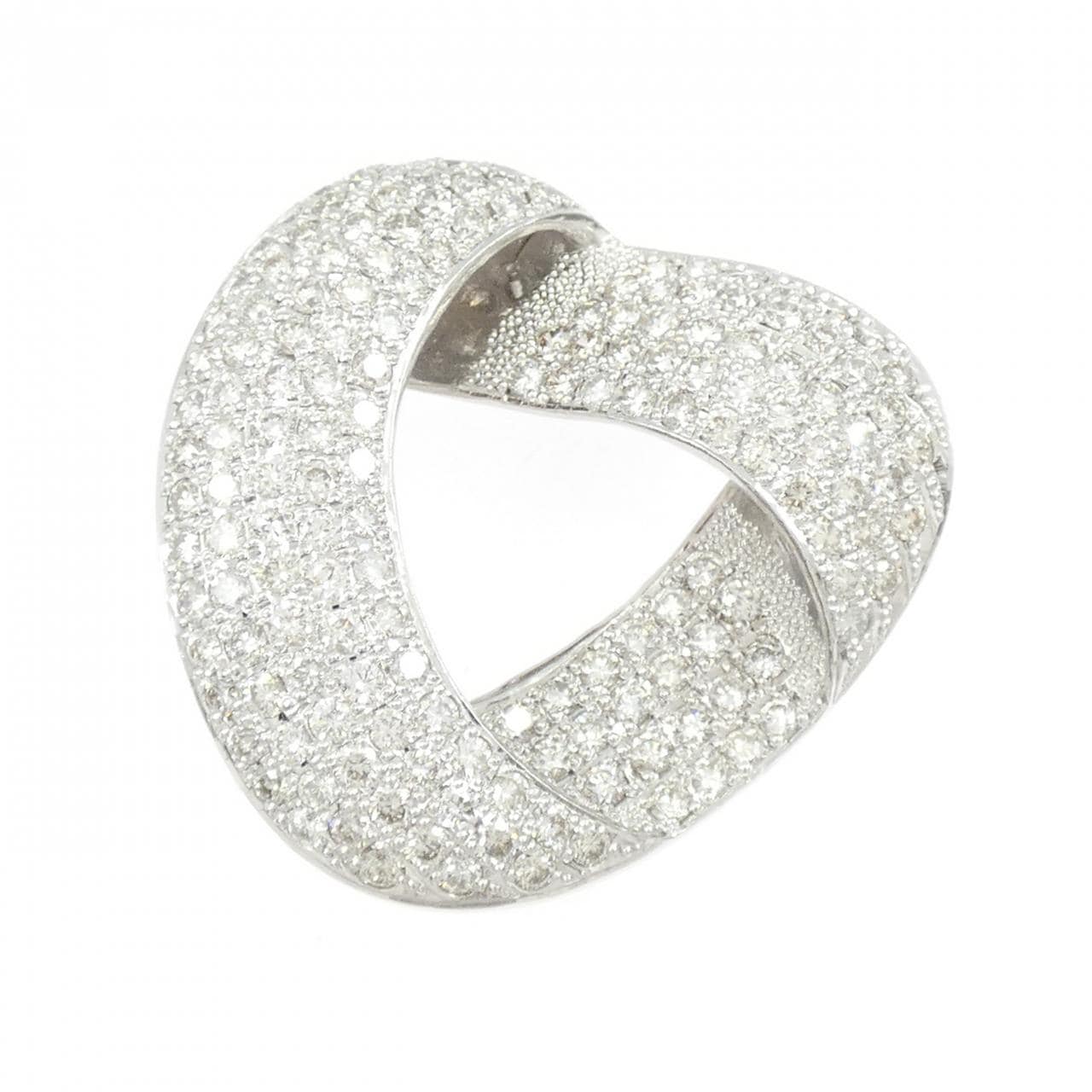 K18WG ダイヤモンド ペンダント 5.08CT