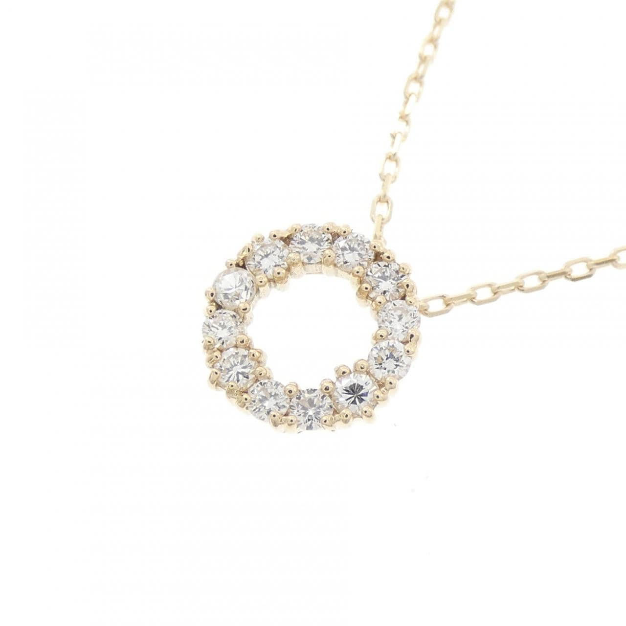 【リメイク】K10YG ダイヤモンド ネックレス 0.15CT
