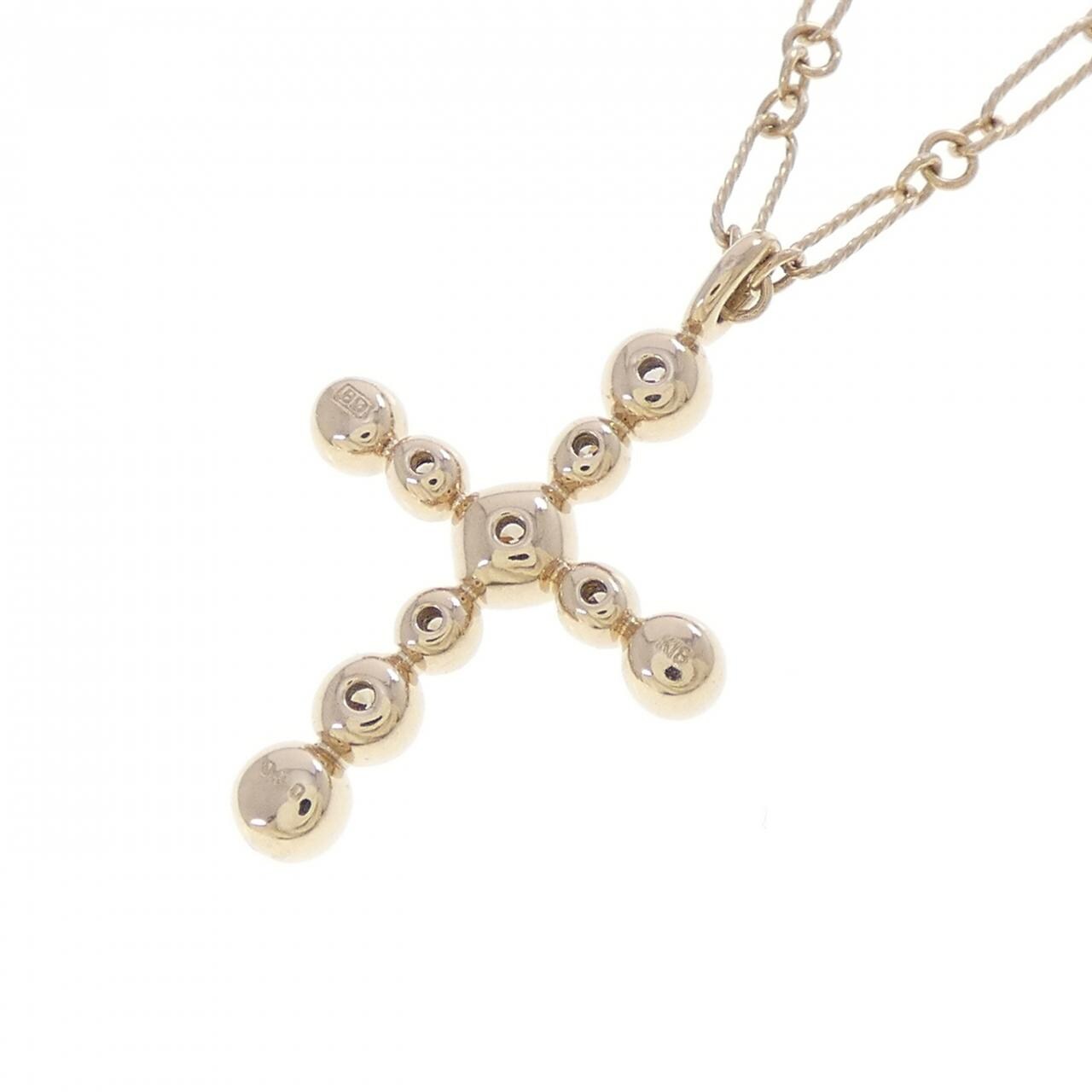カシケイ クロス ダイヤモンド ネックレス 0.40CT