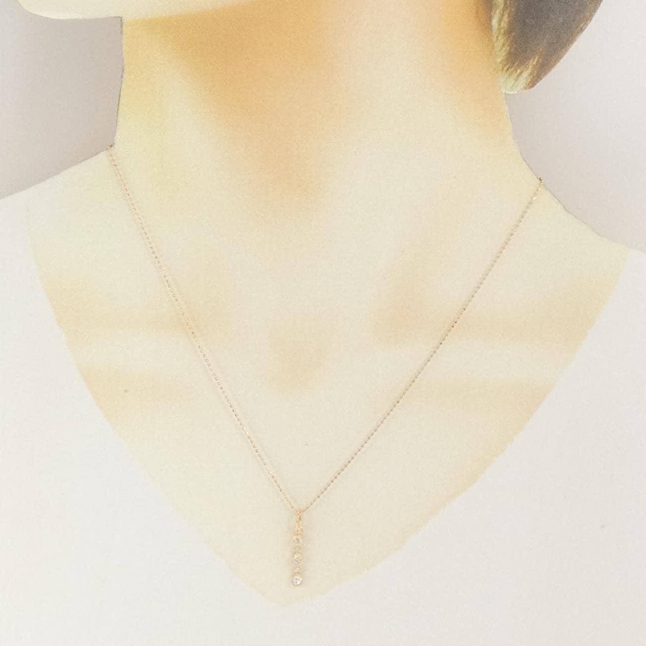 K18PG ダイヤモンド ネックレス 0.17CT
