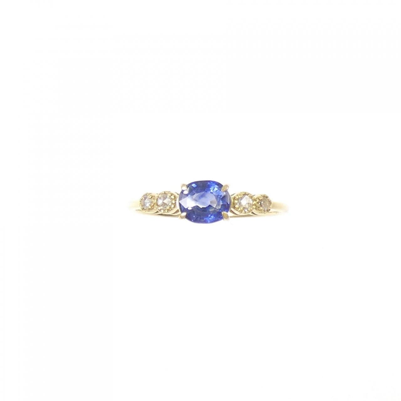 K18YG サファイヤ リング 0.74CT