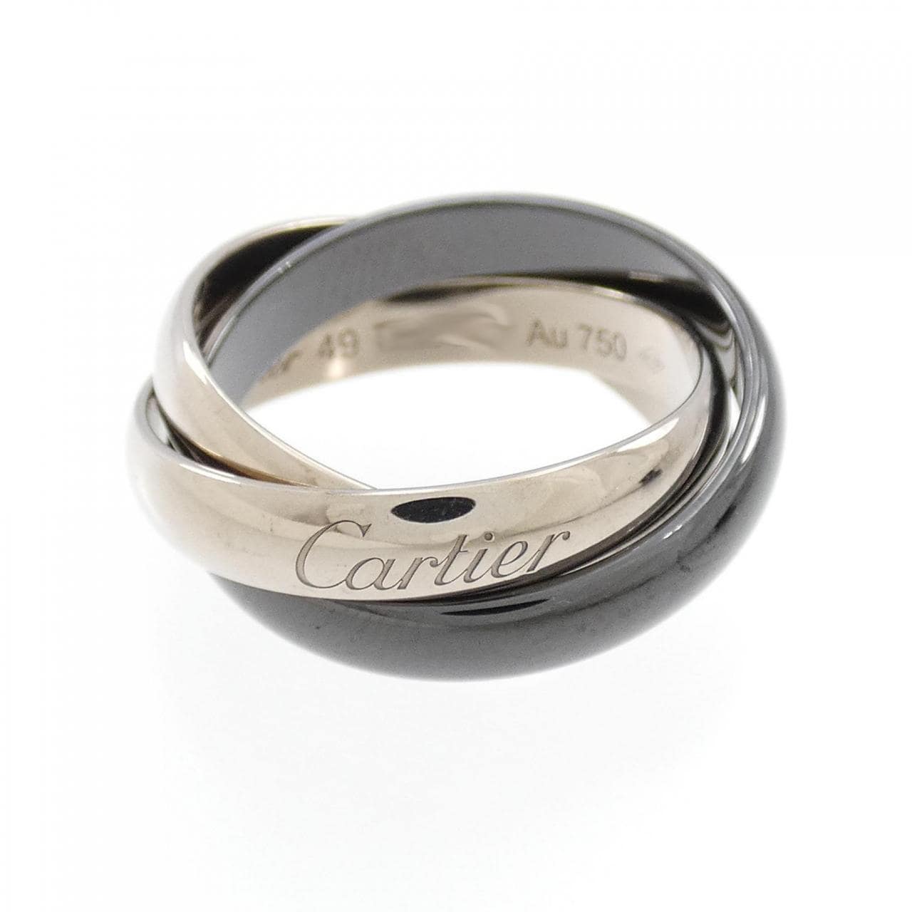 Cartier Trinity黑白戒指