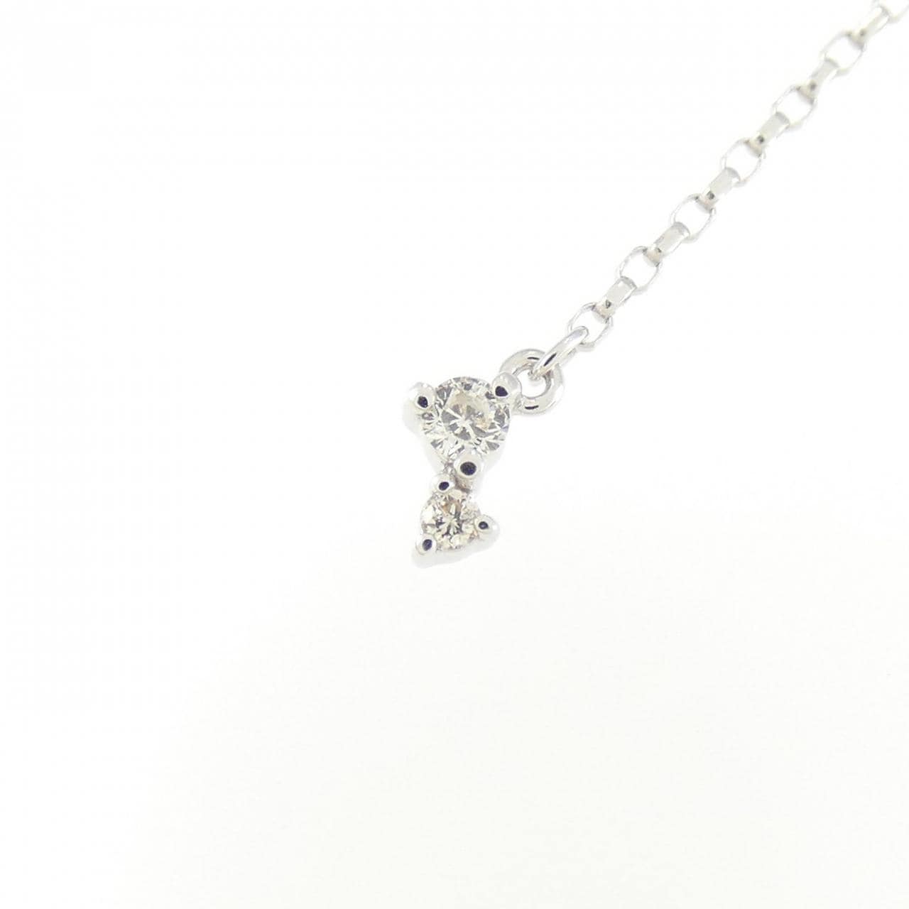 K18WG ダイヤモンド ネックレス 0.12CT