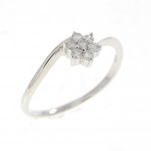PT900 フラワー ダイヤモンド リング 0.10CT