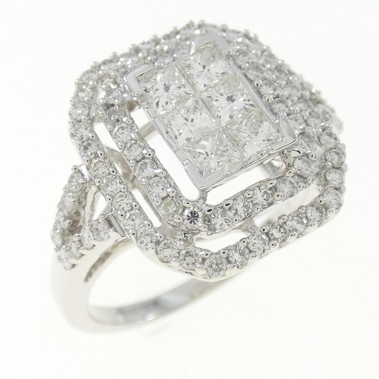 K18WG ダイヤモンド リング 1.00CT