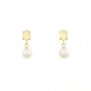【新品】K18YG 淡水パール ピアス