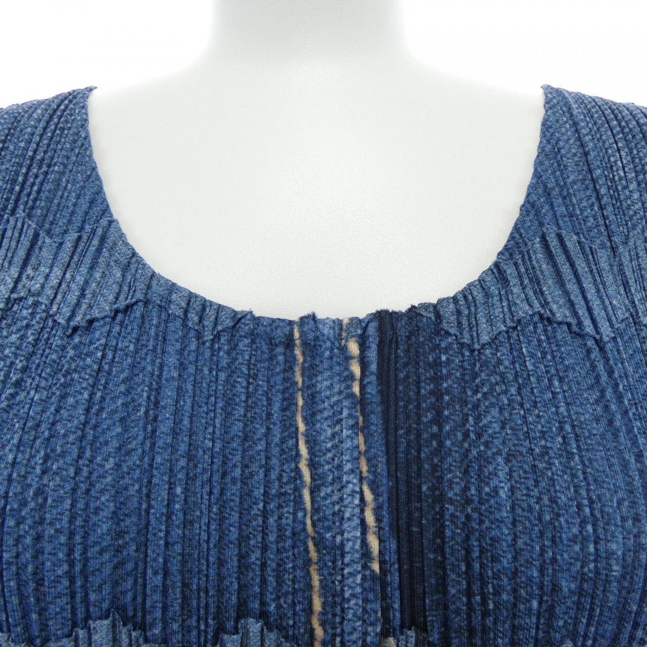 【ヴィンテージ】プリーツプリーズ PLEATS PLEASE 2001 デニム転写プリント PP12-JH521 ワンピース