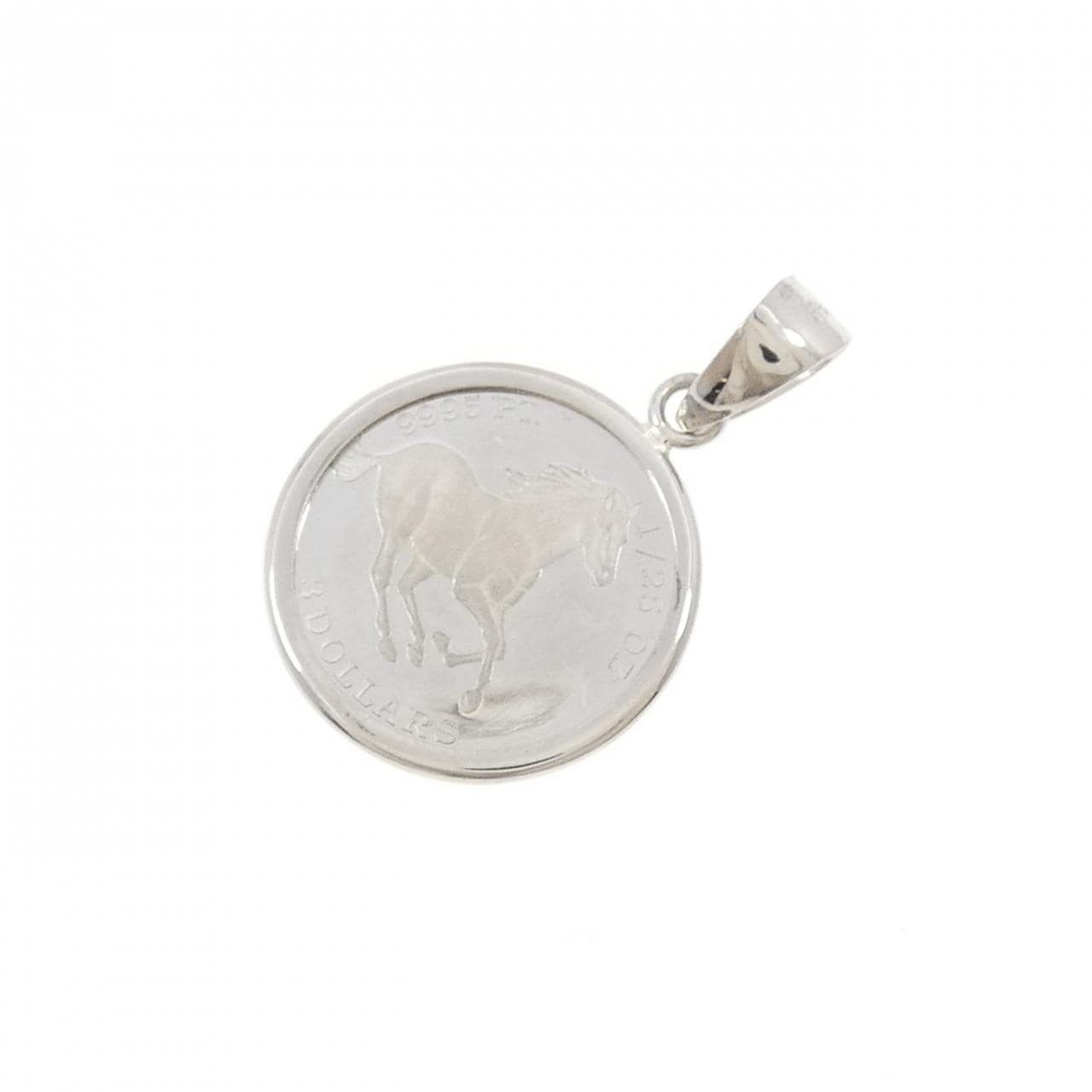 PT900(枠) コイン ペンダント