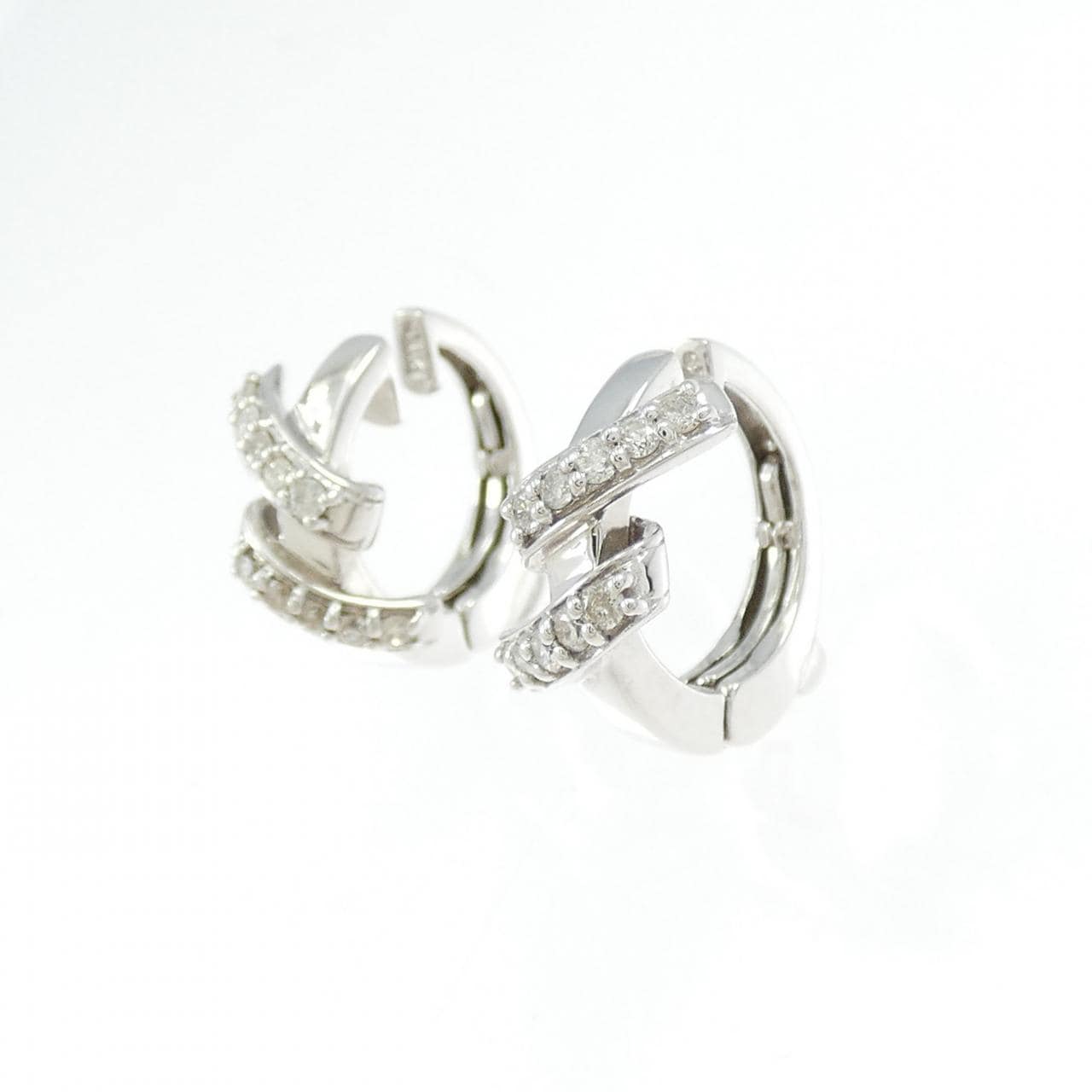 K18WG ダイヤモンド イヤリング 0.20CT