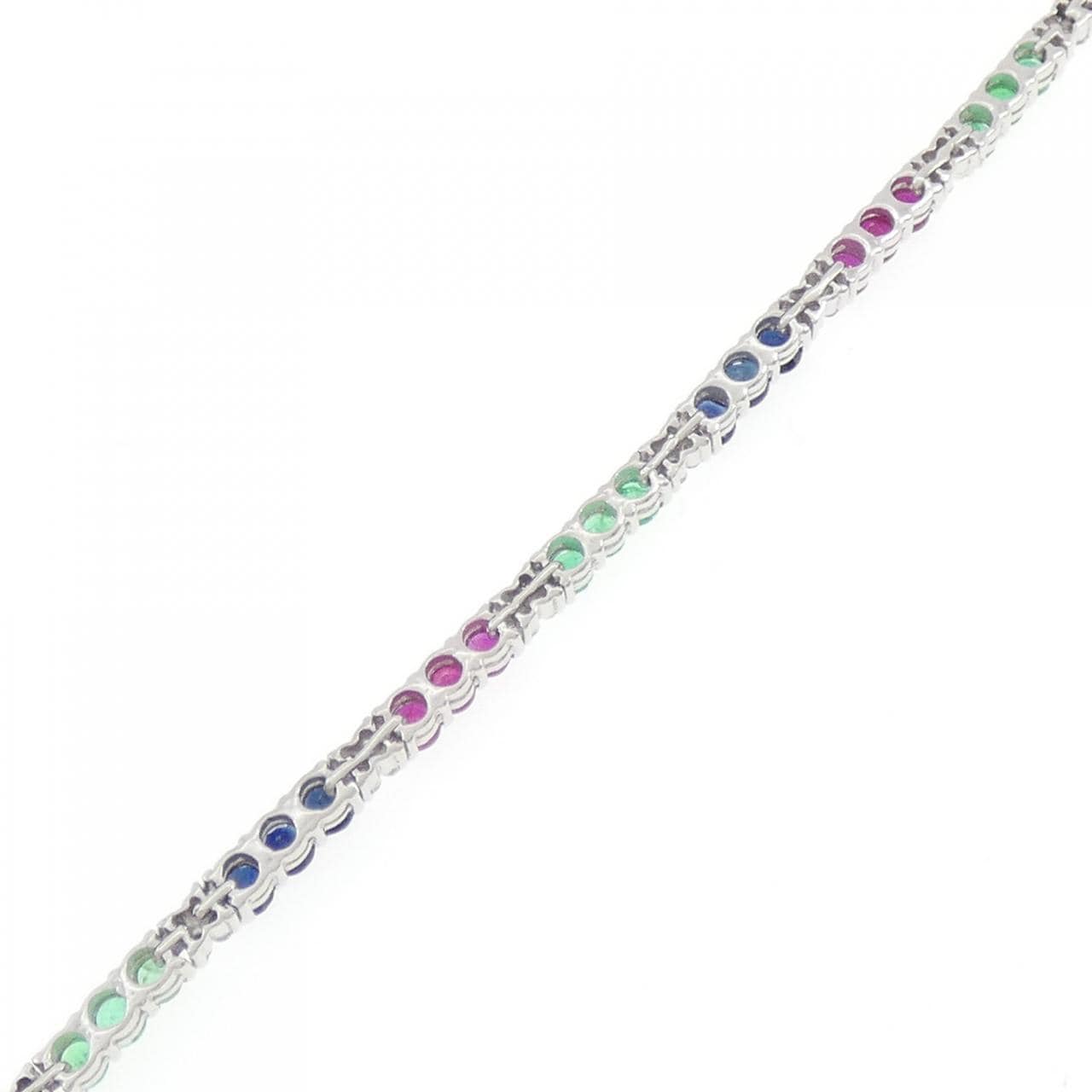 750WG カラーストーン ブレスレット