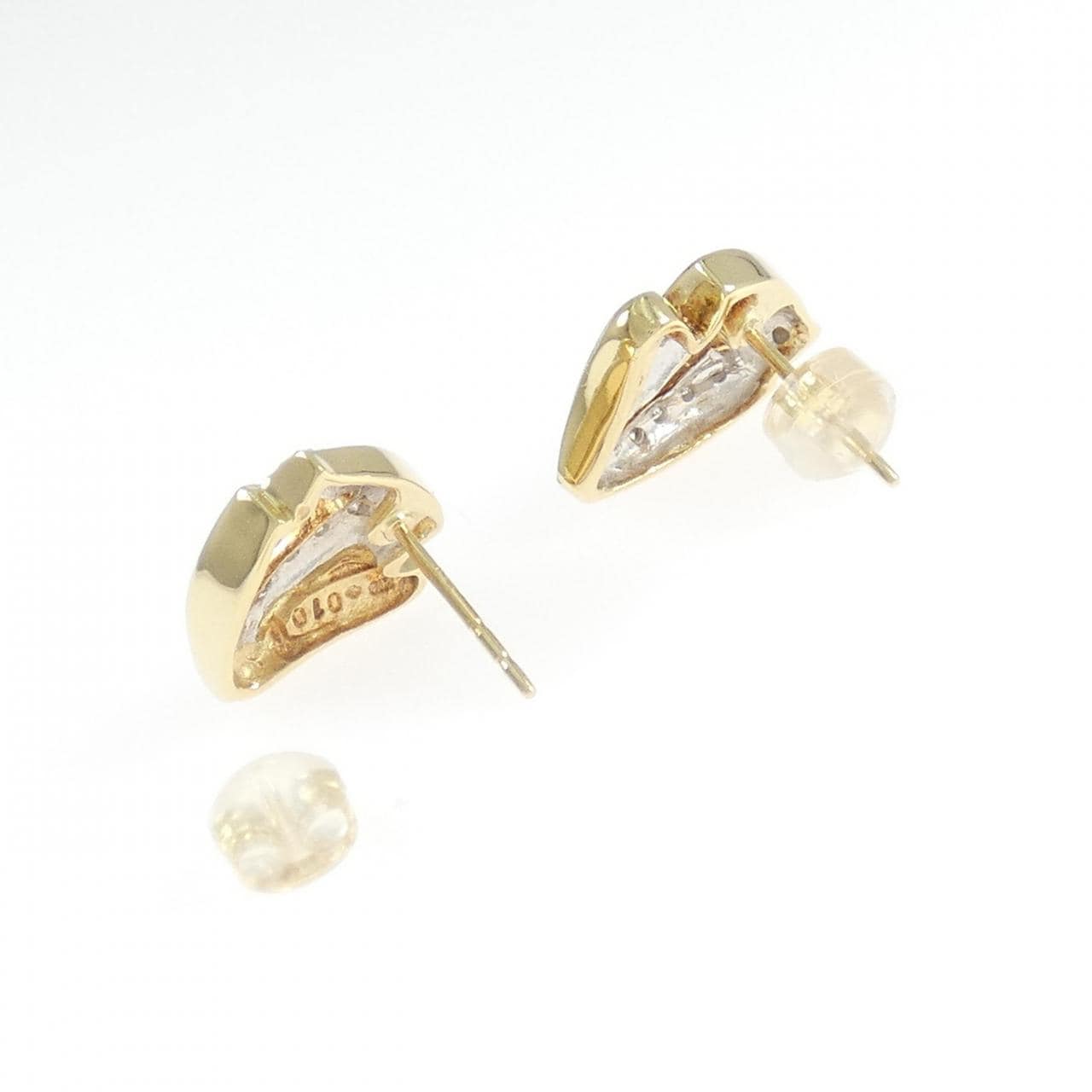 K18YG/K18WG ダイヤモンド ピアス 0.20CT