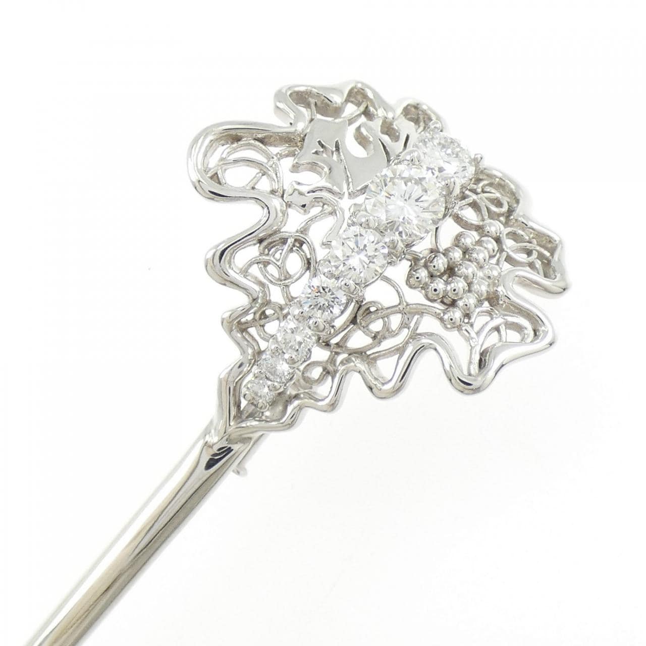 PT950 ダイヤモンド ブローチ
