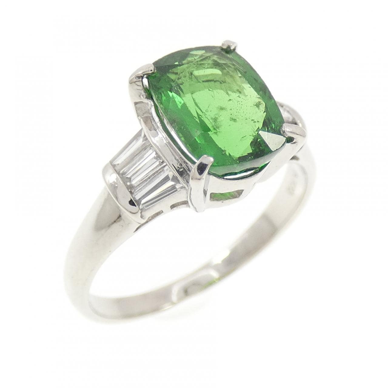 PT900 グリーンガーネット リング 2.021CT