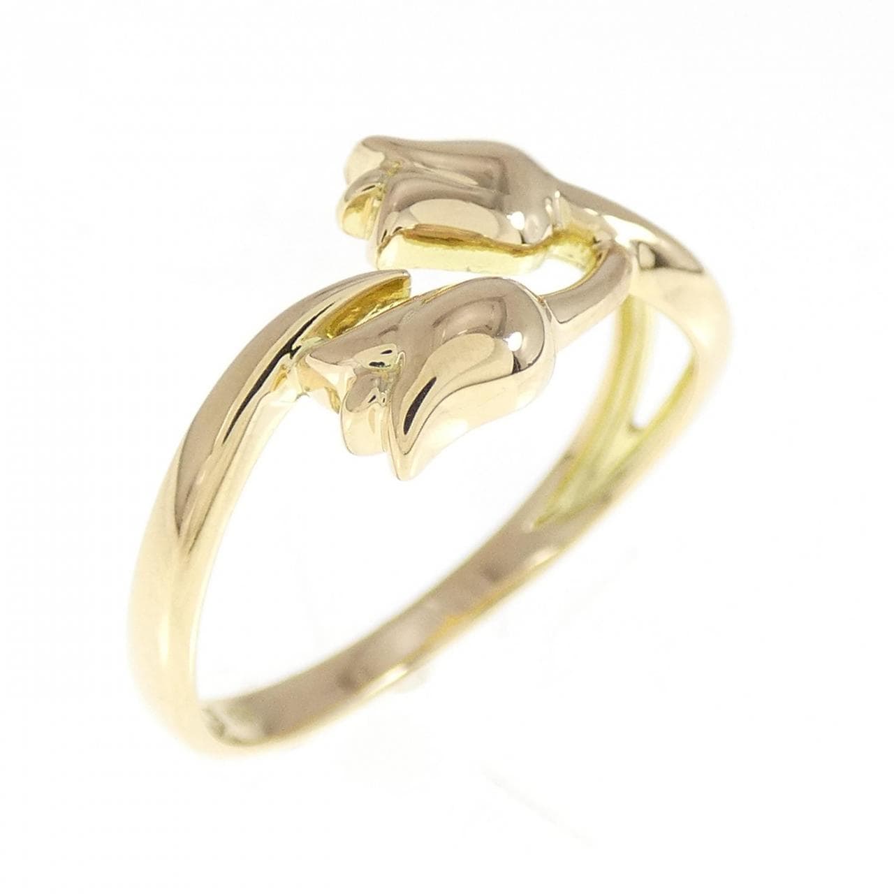 K18YG flower ring