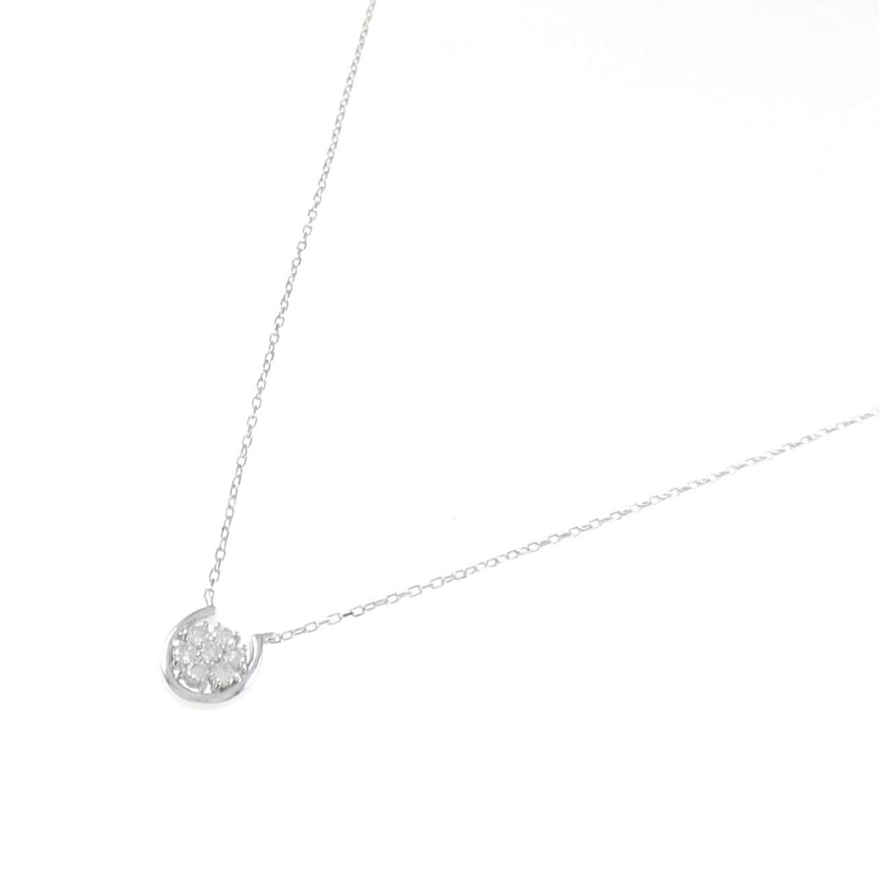 K18WG ダイヤモンド ネックレス 0.15CT
