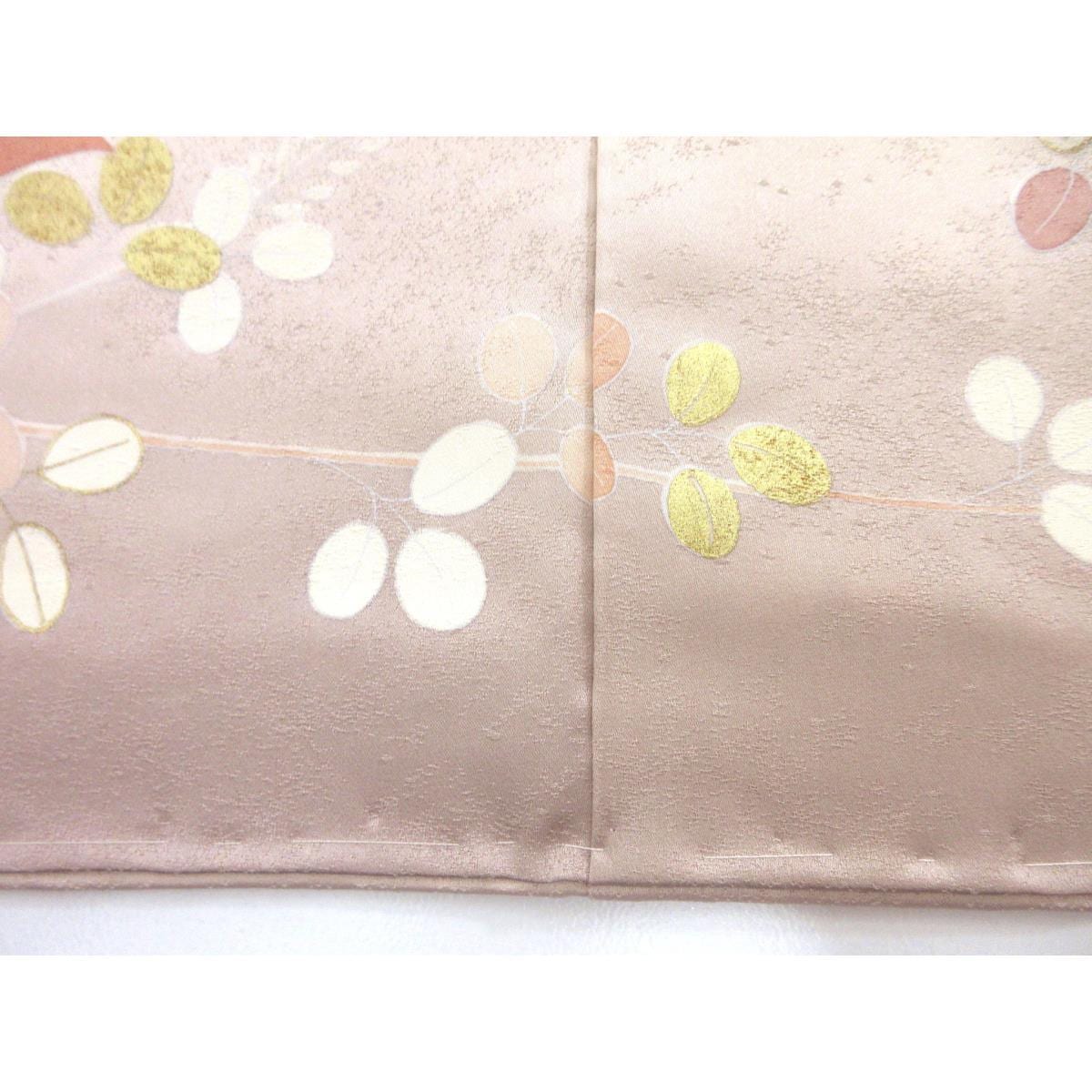 【未使用品】訪問着　友禅金彩加工　刺繍入りボカシ染